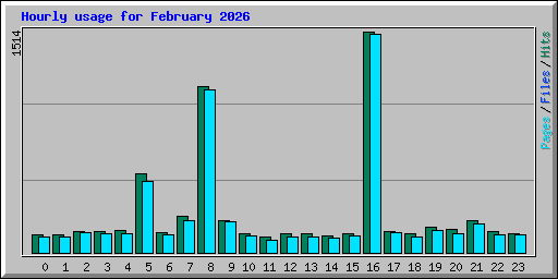 Hourly usage for February 2026
